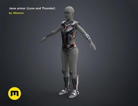 jane armor - love thunder superhero hero universe marvel thor knight armored female costume wearable games toys 3d print model - Mito3D