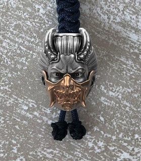 giapponese demone testa tallone Giappone demoni teste perline gioielleria gioielliere stampabile braccialetto braccialetti sterlina argento Satana arte vecchio scultura 3d print model - Mito3D
