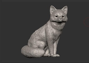 japanese fox - 05 kitsune statue japan animal canine nature dog wild sculpture art sculptures 3d print model - Mito3D