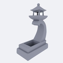 japanese pagoda statue model sculpture art figure asian oriental decoration decor japan lantern geometric house 3d print model - Mito3D