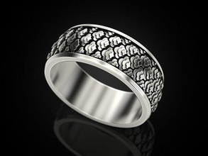 Japonais modèle bague motifs bijoux impression 3dprinted imprimable anneaux conception bijou d'or mode or prototypage argent motard mariage 3d print model - Mito3D