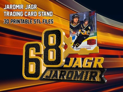 jaromir jagr commerce carte supporter hockey LNH conception art décoration jouet logo panneaux logos 3d print model - Mito3D