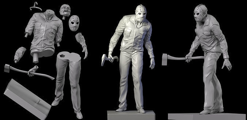 jason voorhees 3d impresión modelo viernes 13 maníaco hacha horror figura asesinato lago personaje arte esculturas 3d print model - Mito3D