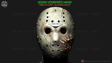 jason voorhees masque horreur halloween vendredi 13th film 1988 friday13th effrayant monstre cosplay voorhes tueur hlw jeux jouets 3d print model - Mito3D