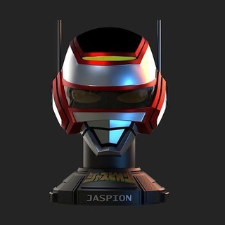 jaspion capacete fracasso tokusatsu juspião sentai arte esculturas 3d print model - Mito3D