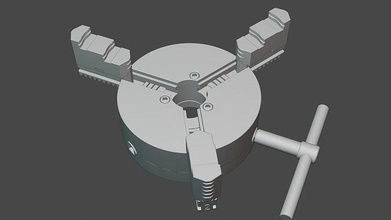 jaw chuck industrial lathe mechanics tool workshop machine mechanical diy engineering hobby parts technology 3d print model - Mito3D