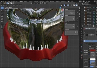 Kiefer Raubtier Maske Schädel zahn Helm Rüstung Cosplay Dekor Außerirdischer Xenomorph avp Facehuger Mode 3d print model - Mito3D