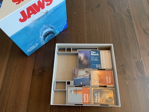 jaws board game organizer insert organzier sleeved cards games toys 3d print model - Mito3D