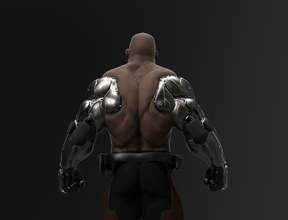 jax mortal kombat iii strength strong muscle anatomy bodybuilding games toys 3d print model - Mito3D