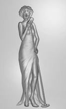 jazz cantante 3d arte artcam cnc figura música personas alivio esculpir stl señales logos mujer hembra esculturas 3d print model - Mito3D