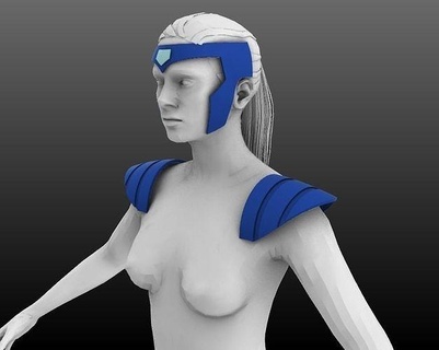 jean grey comic headpiece shoulder armor xmen x men phoenix comicbook cosplay 3d print hobby diy 3d print model - Mito3D