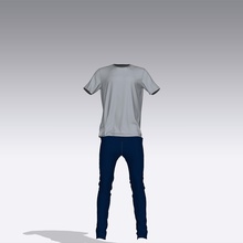jeans calça t shirt moda roupas homem masculino roupa camisa suéter calçados cara beleza 3d print model - Mito3D