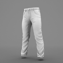 jeans pantalon mode Vêtements beauté tissu chaussure haleter hipoly imprimable réaliste art draperie wight vêtements vêtement tenue 3d print model - Mito3D