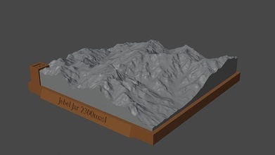 mücevher kavanoz dağ manzara yanardağ arazi çevre doğa fotogrametri yükseklik dem Bilim 3d print model - Mito3D