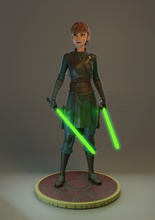 jedi anna escultura espada arte personas niña adulto mujer cuerpo caballero estatua darth estrella guerras sable luz princesa juguetes armadura juegos 3d print model - Mito3D