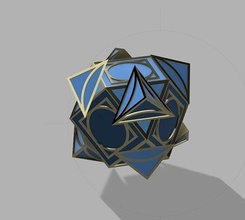 jedi holocron stella guerre stellari fantasia scifi spazio cubo futuro passatempo fai 3d print model - Mito3D