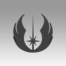 jedi order galactic empire symbol logo rebel alliance star wars sign hobby diy other 3d print model - Mito3D