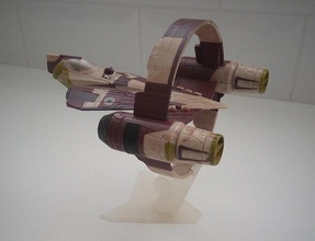 Jedi Starfighter Flug Stand Star Kriege Mikro Galaxis Geschwader Kämpfer Anzeige Miniatur Modell 3d drucken Rahmen Spiele 3d print model - Mito3D