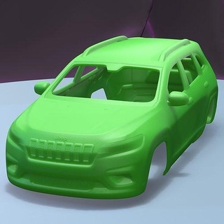 jipe Cherokee limitado 2019 imprimível carro corpo fenda escalextrico Tamiya rc miniz controle rastejante ninco Kyosho scx axial jogos brinquedos acessórios 3d print model - Mito3D