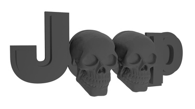 jeep skull logo wrangler vehicle offroad hobby diy automotive 3d print model - Mito3D