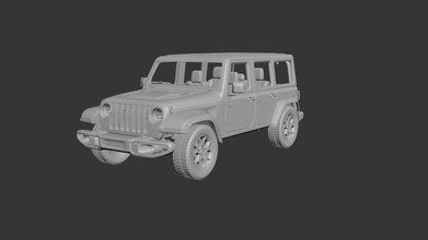 jeep wrangler 2021 wagen autos amerikanisch auto automobil rad offroad harz 313 324 330 radstand rcbody druckwagen drucken rc hobby diy 3d print model - Mito3D