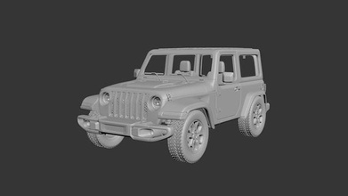 jeep wrangler 2door 2022 car cars hobby american auto automotive wheel truck offroad resin rcbody model printcar print drive rc toy printable diy 3d print model - Mito3D