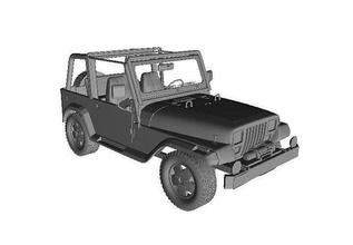 jeep cow boy haute voiture modèle camion suv jeux jouets 3d print model - Mito3D