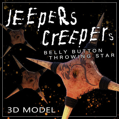 jeepers creepers belly button throwing star jeeperscreepers throwingstar horror thecreeper jonathanbreck art sculptures 3D print model - Mito3D
