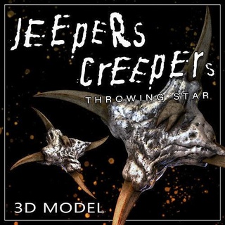 jeepers trepadeiras jogando Estrela jeeperscreepers rastejador trepadeira Horror estrela arremesso Shuriken suporte arte esculturas 3d print model - Mito3D