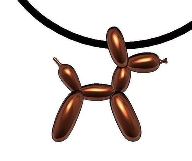 Jeff koons ballon chien art pendentif chiot animal décor Plastique intérieur rottweiler boxeur rauque Labrador dalmatien brillant bassethound bijoux pendentifs 3d print model - Mito3D