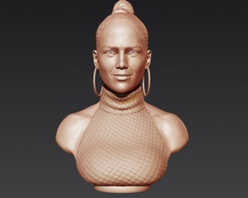 jennifer lopez heykel hazır to yazdır insanlar sanat vesika kadın kız vücut ödül heykelcik galeri jlo amerikan şarkıcı dansçı şöhret baş insan heykeller 3d print model - Mito3D