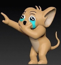 jerry crying figure tom meme games toys 3d print model - Mito3D