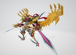 jesmon x golden dragon digimon monster 3d anime cartoon games toys 3d print model - Mito3D