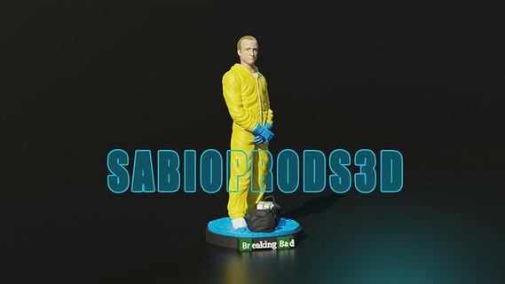 Jesse Pinkman son Dakika kötü 3dmodel sabioprods 3d Yazdır model Walterwhite Heisenberg TV şovları dizi hbo meta Sanat heykeller 3d print model - Mito3D