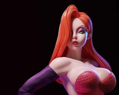 jessicarabbit donna personaggio femminile carattere stampabile femmina ragazza umano corpo moda arte sculture nsfw 3d print model - Mito3D