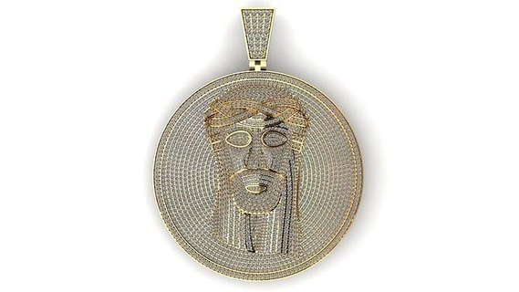 Gesù Dio godjewellery diamante daimondjewellery jesu Cristo Chiesa cristiano gioielleria ciondoli 3d print model - Mito3D