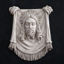 jesus on wall plaque icon saint holy bible art sculptures jewelry pendant gold ring jewel silver 3d print model - Mito3D