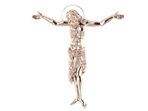 jesús la joyería de cruz crucifijo cara santo el colgante cadena joyeria cad fresado colgantes 3d print model - Mito3D