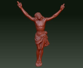 jesus 3d model on cross statue sculpture art man religion sculptures 3d print model - Mito3D