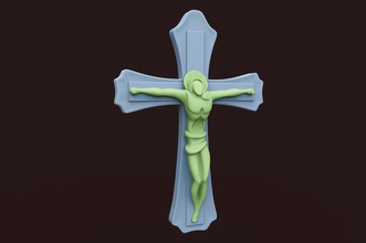 jesús abstracto la joyería espiritualidad sagrado de cruz religión art tradicional religiou objeto jesu catolicismo cristiana biblia orando colgantes 3d print model - Mito3D
