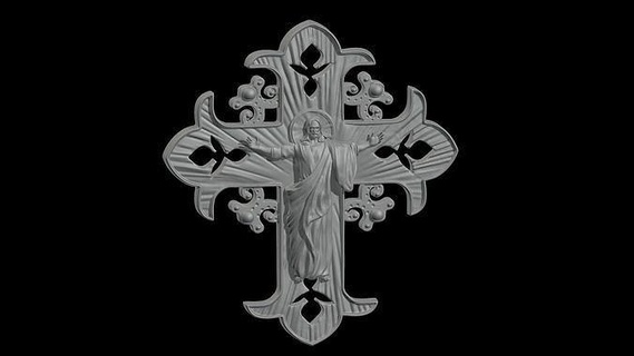 isa yükseliş mücevher Katolik Hıristiyan çapraz Holey cnc Rahatlama bas aziz Tanrı kolye madalyon güvercin kutsal ruh Sanat heykeller takı 3d print model - Mito3D