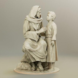 isa çocuk din maneviyat Tanrı İsa Peygamber Mesih kurtarıcı lds Hıristiyan Aşk Cristo Sanat heykeller kilise Kutsal Kitap mormon Yazdır 3d print model - Mito3D