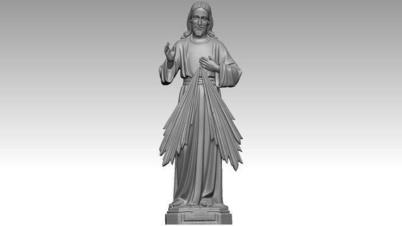 jesus christ - devine mercy 3d modeling print scanning mary mother god bible cnc jewelry pendant christian relief catholic art sculptures 3d print model - Mito3D