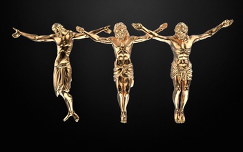 jesus christus 3 modelle kirche religiou objekt orthodox dom christian religion kreuz friedhof katholisch schmuck gold silber kruzifix 3d print model - Mito3D