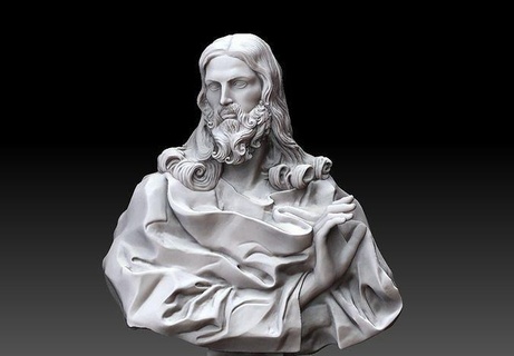 isa İsa büst 3d model kurtarıcı Bernini heykel dövme heykeller baş Tanrı takı çapraz Hıristiyan dini katedral dindar nesne Sanat 3d print model - Mito3D