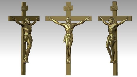 jesus christ cross crucifixion god religion crucifix thorns jewelry christian catholic church saint holy bible religious art sculptures 3d print model - Mito3D