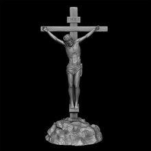 jesús cristo on cruzar crucifixión resurrección cristiano santo biblia sagrado religión judío dios santo estatua figura católico iglesia escultura salvación humano masculino arte esculturas 3d print model - Mito3D