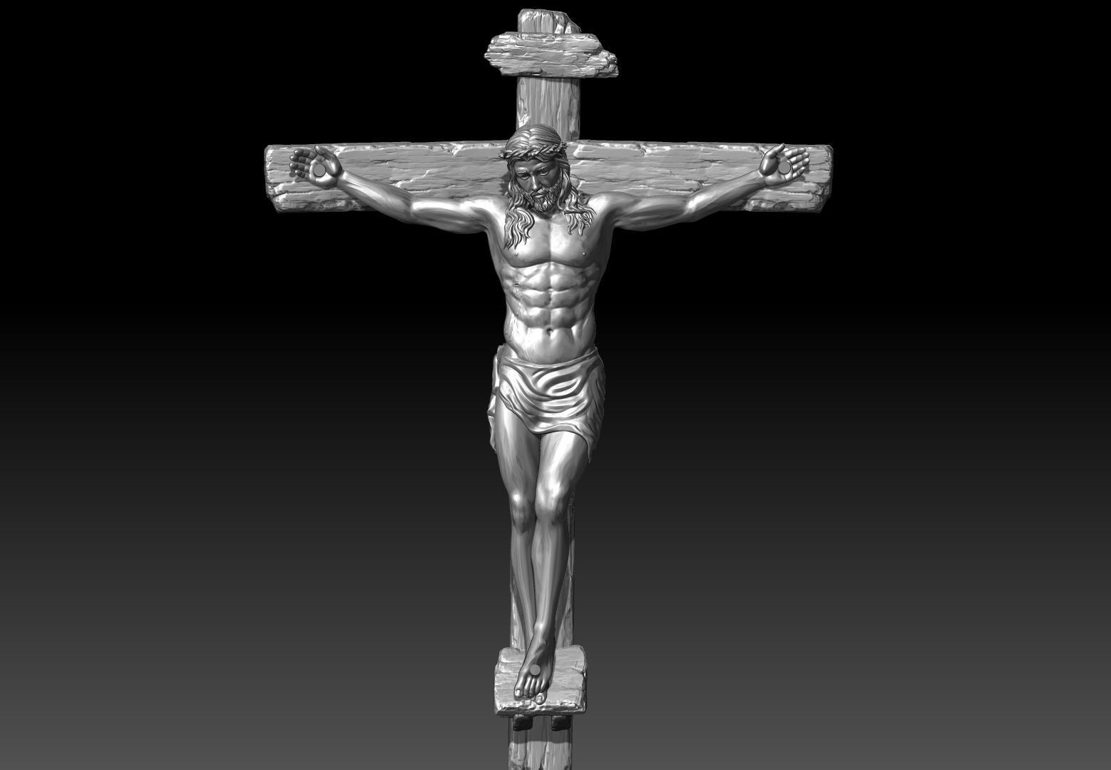 jesus christus kreuzigung skulptur statue nazareth orthodox religiou objekt gesegnet golgatha cnc religiös kunst skulpturen 3D print model - Mito3D