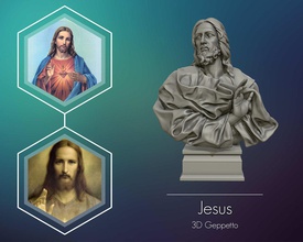 jesus christus skulptur bereit to 3d drucken statue kunst marmor uralt zahl monument skulpturen 3d print model - Mito3D