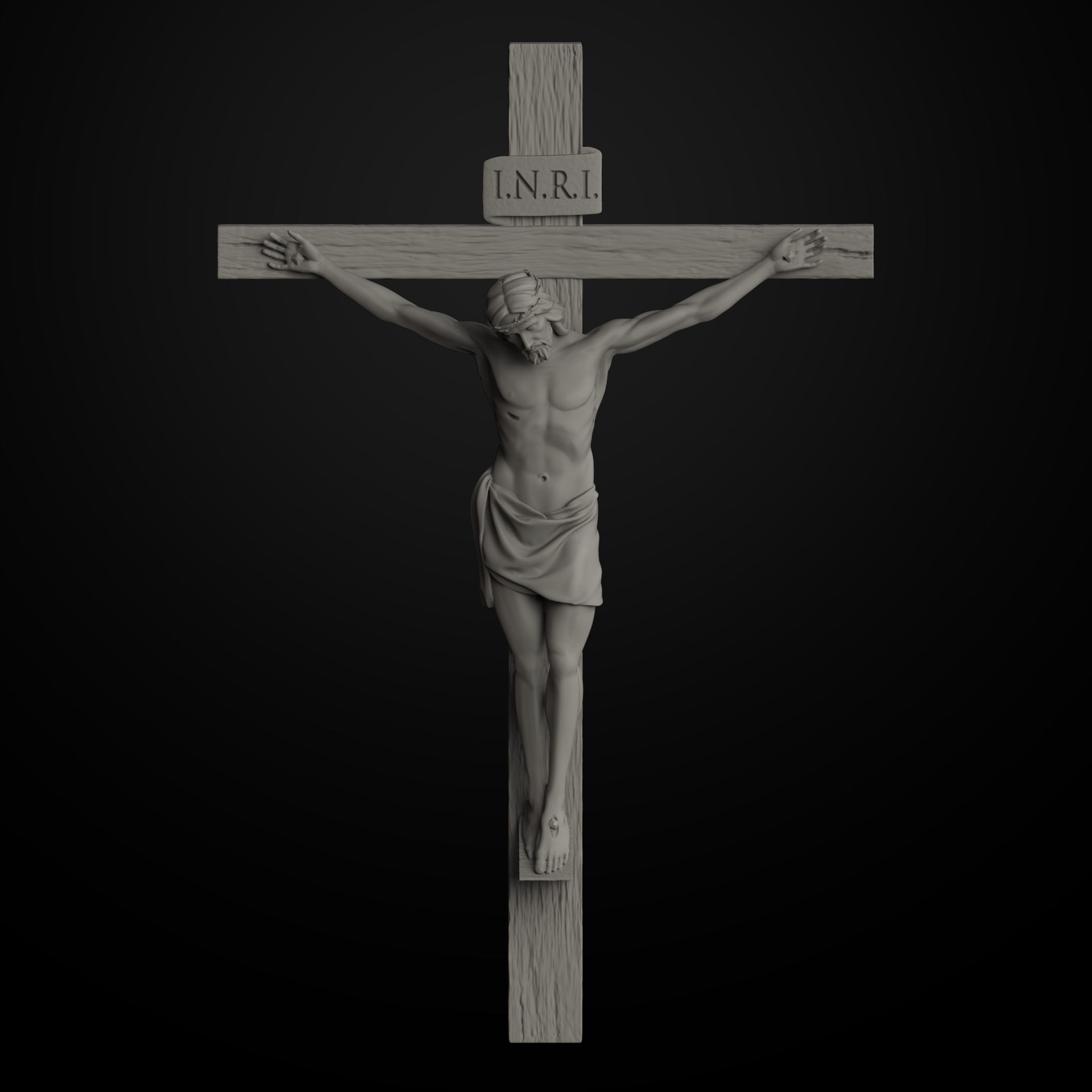 jésus traverser crucifixion crucifix christ christian religieux art sculptures 3D print model - Mito3D